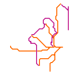 Regional trains and coaches map
