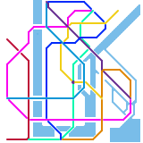 서린특별시 지하철노선도