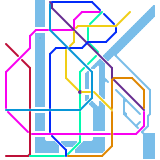 서린특별시 지하철노선도