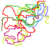monoraroyo in block craft; ( those colour rows and lines of blocks and fences) (unknown)