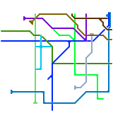 소래시, 구로시, 시흥시 부근 지하철 노선도