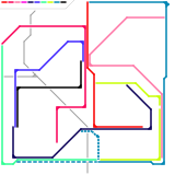 Hawthorne Area Transit Service bus system map (unknown)