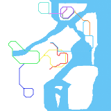 A map of my Metro System Made in Cities Skylines (unknown)
