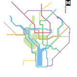 Washington DC Metro Future concept map (speculative)