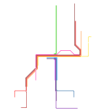 Oslo Regional Rail (with color coded lines) (real)