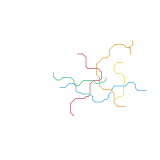 Fantasy Map of a subway system in the US