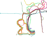 Bus map of Kotka, Finland (WIP) (real)
