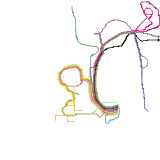 Bus map of Kotka, Finland (WIP) (real)