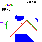 Baku metro map line