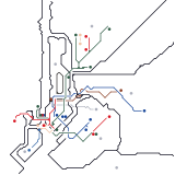 New York with located bouroghs (real)