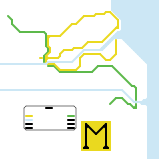 Tyne and Wear Metro, to scale (real)
