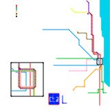 The Chicago "L" Fantasy Map Alternate Expansion With Transit Idea-Indiana Lines (speculative)