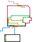 Metro map of cities and resorts in Minecraft (unknown)