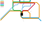 Map of bus routes around Coleford Forest of Dean (speculative)