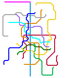 遵义市地铁线路图〔The metro network in Zunyi city,Guizhou province,China〕第三版 (speculative)