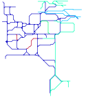 all the train station and Connections of the Netherlands (real)