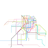 上海市轨道交通网络示意图 (real)