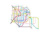 上海市轨道交通网络示意图 (real)