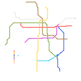 El Mapa del Metro de Santiago Con Las Lineas Actuales y Con La Futura Linea 7 (real)