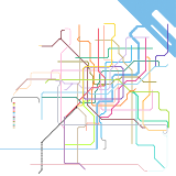 上海市轨道交通网络示意图 (real)