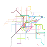 上海市轨道交通网络示意图 (real)