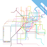 上海市轨道交通网络示意图 (real)