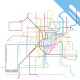 上海市轨道交通网络示意图 (real)