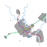 Region of Waterloo Rail Transit Map (speculative)