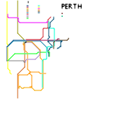 Perth Future Train Map (Fanmade) (speculative)