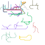 Train transit map