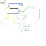 Fictonal Metro Map I made X3 (unknown)