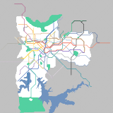 São Paulo Metro System, with fictonal lines. (+ Ferry) (speculative)