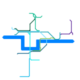Docklands Light Railway but with a University-Beckton Line (unknown)
