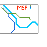 Minneapolis Saint Paul Light Rail System (real)