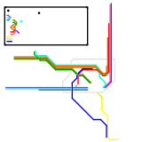 Lisbon Area train network, Portugal (real)