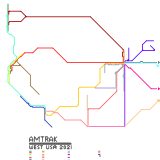 Amtrak Western US Lines (West of Pennsylvania) (real)