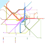 Belgian Intercity Railway connections - Jan. 2022 - (by Niko V. v.22.11) (real)